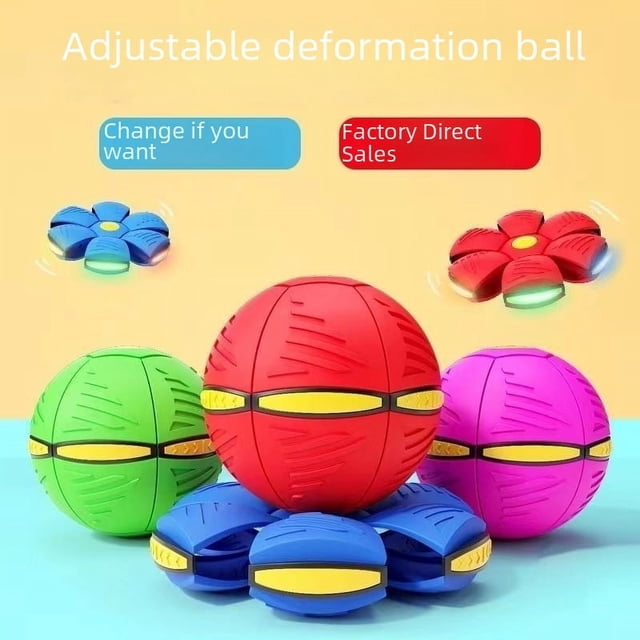 Pelota OVNI, pelota elástica, pedal, pelota de deformación, pelota educativa para niños, deportes de interior y exterior, juguetes luminosos para niños
