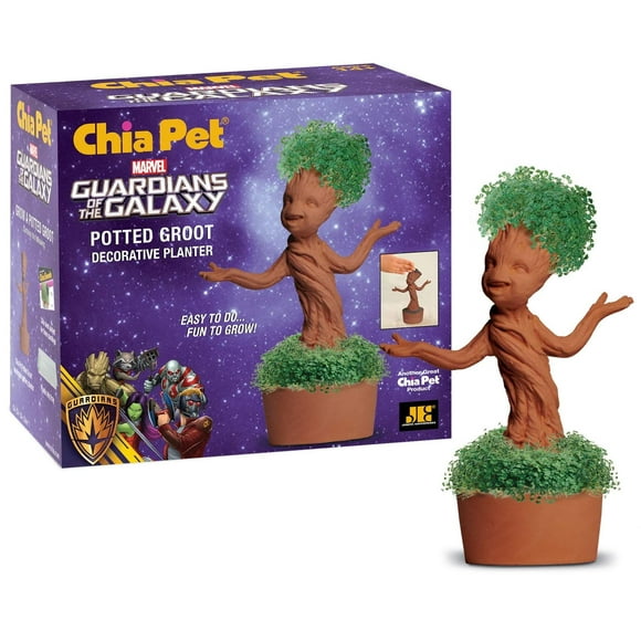 Chia Potted Groot Decorative Pottery Planter, Easy to Do and Fun to Grow, Novelty Gift, Guardians