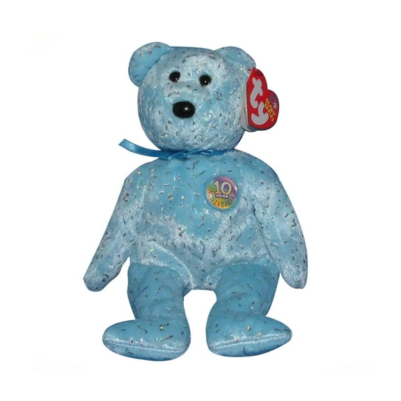Ty Beanie Baby: Decade the Light Blue Bear | Stuffed Animal | MWMT
