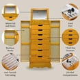 thumbnail image 5 of Hives & Honey Chelsea Standing Jewelry Armoire, Walnut - 7-Drawer Storage Cabinet with Mirror, Adult, 5 of 7
