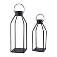 thumbnail image 7 of Yucurem Modern Farmhouse Lantern, Indoor Outdoor Metal Holder for Front Porch & Patio, 12" & 17" Set of 2, Rustic Lantern Decorative, 7 of 7