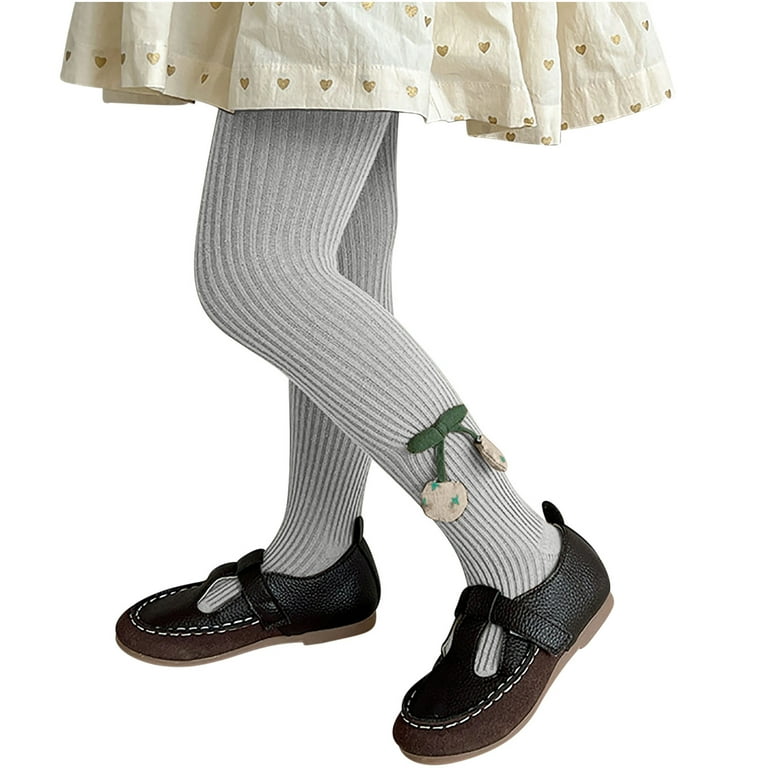 POIUYTR Ballet Tights for Girls Warm Thick Cable Knit Leggings - Main Image