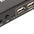 thumbnail image 3 of Port DisplayPort KVM Switch 4K 60Hz Dual Mode Aluminum Alloy Plug and Play for Keyboard and Mouse 100-240V US Plug 100-240V, 3 of 4