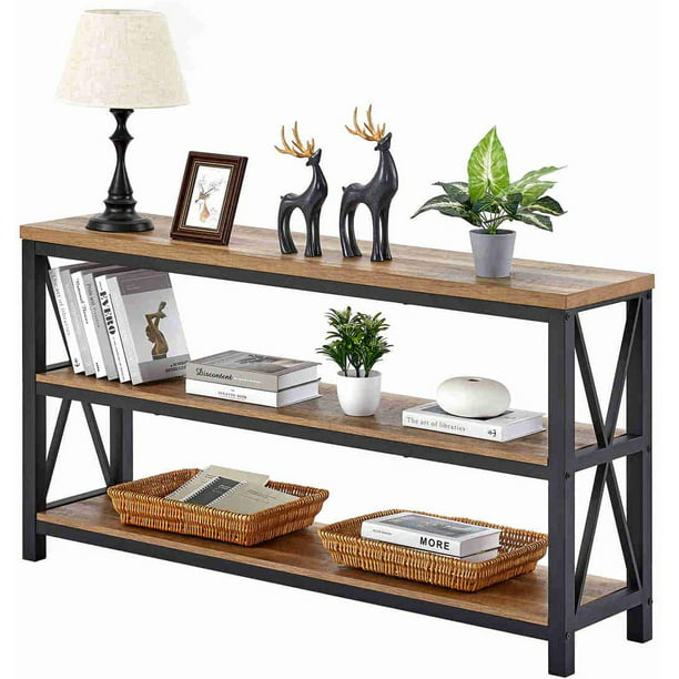 Fatorri Industrial Console Table For, Rustic Console Table Big Lots