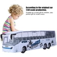 thumbnail image 5 of Juguete de autobús de aleación de simulación, modelo de autobús de aleación fundida a presión, juguete de coche con luz y música para niños, niños y niñas, blanco, 5 of 5