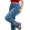 thumbnail image 5 of QERINTE Womens Plus Size bootcut Jeans High Waisted Stretchy Jeans Curvy Embroidered, 5 of 7