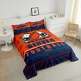 thumbnail image 4 of Erosebridal Football Print Bedding King Comforter Set,Sport Gamer Bedding Sets King with Comforter,Microfiber Reversible Comforter Sets King Size,Sport Theme Decor(Denver), 4 of 8