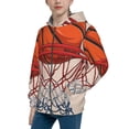 thumbnail image 2 of Pofeuu Basketball Shot Print Teenage Zipper Hoodie Sweatshirts Hooded Casual Jackets With Pocket For Boys Girls-Medium, 2 of 6