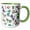 Green/White, variant on 3drose, Colorful Retro Scooter Print - White, 11oz Mug