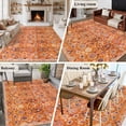 thumbnail image 5 of Boho Orange Area Rug 5x8 FT, Non Slip Bedroom Throw Carpet, Country Style Bohemian Floral Retro Tribal Washable Soft Floor Carpet Non-Shedding Rug for Living Room Nursery Dorm Office, 5 of 9