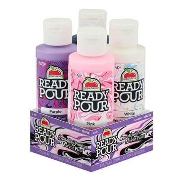 Apple Barrel Pre-Mixed Pouring Acrylic Craft Paint Set, 4 Pieces, Cosmic, 4 fl oz each