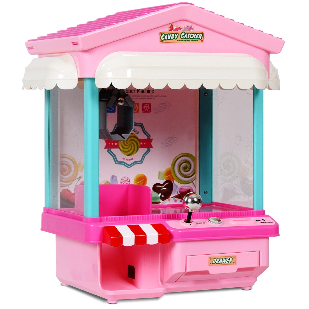 Kids Electronic Claw Toy Grabber Machine Home Arcade w/ Lights & Music