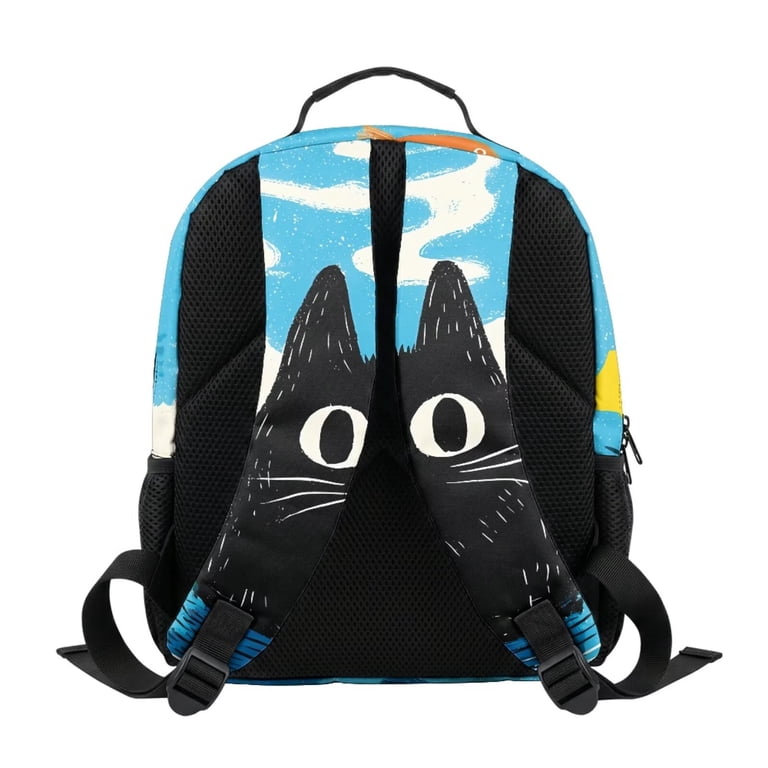 girls black cat mini backpack PRLINJSK for Teens Women Small Backpack Purse Sanrio Chococat Stars Mini BG10 TUKskin Black Kitty MIni