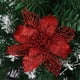 thumbnail image 4 of Adornos navideños de 15 cm con diseño de escena de festival, flores, tela ahuecada, purpurina, accesorios para árbol de Navidad multicolor, rojo y dorado, 4 of 5