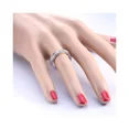 thumbnail image 4 of Womens Full Eternity Diamond Wedding Band, Baguette Cut Channel Set Diamond Band, 14K White Gold Plated, 1.6 Ct Simulated Diamond, 4 of 4