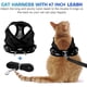thumbnail image 3 of Arnés para gatos, correa para gatos, arnés para gatitos, arnés para gatos ligero y transpirable, ajustable con tiras reflectantes (M, negro) JM, 3 of 4