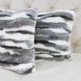 thumbnail image 4 of Home Soft Things Multi Jacquard Faux Fur Throw Pillow Cover 2pcs Set - Grey - 14'' x 26'', 4 of 7