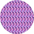 thumbnail image 1 of Ahgly Company Machine Washable Indoor Round Transitional Bright Lilac Purple Area Rugs, 5' Round, 1 of 7