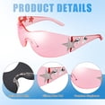 thumbnail image 3 of Gafas de sol Ovveroche Y2K Shield Wrap Around UV400 para mujeres y hombres, 3 of 7