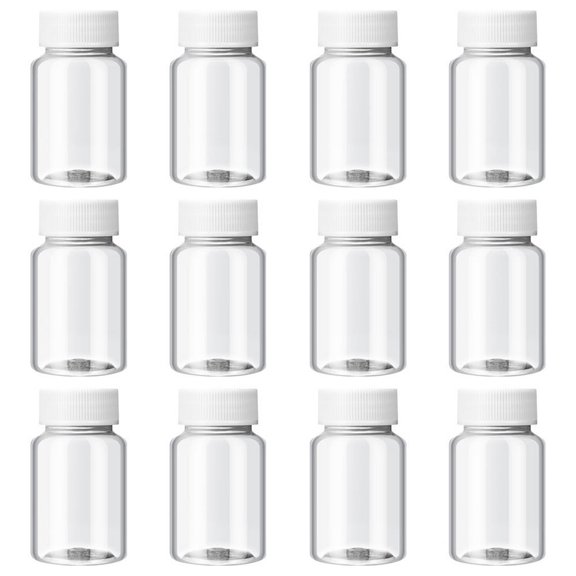 LEEYNEER Rhewides 12 Pcs Bouteilles de Jus en Plastique Transparent Bouteilles Polyvalentes pour Boissons et Lait Emballage