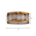 thumbnail image 2 of Upsala Agatge Flush Mount Ceiling Light in Small w/ Antique Brass Metal Finish, 2 of 4