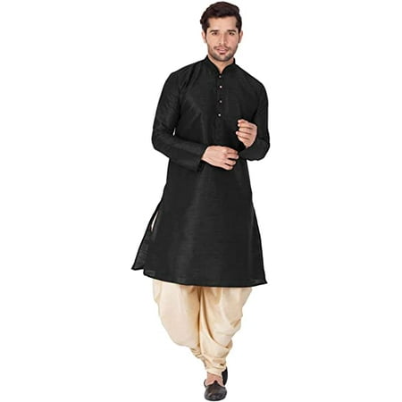 

Royal Kurta Men s Silk Blend Straight Kurta Salwar Set (38 Multi2)