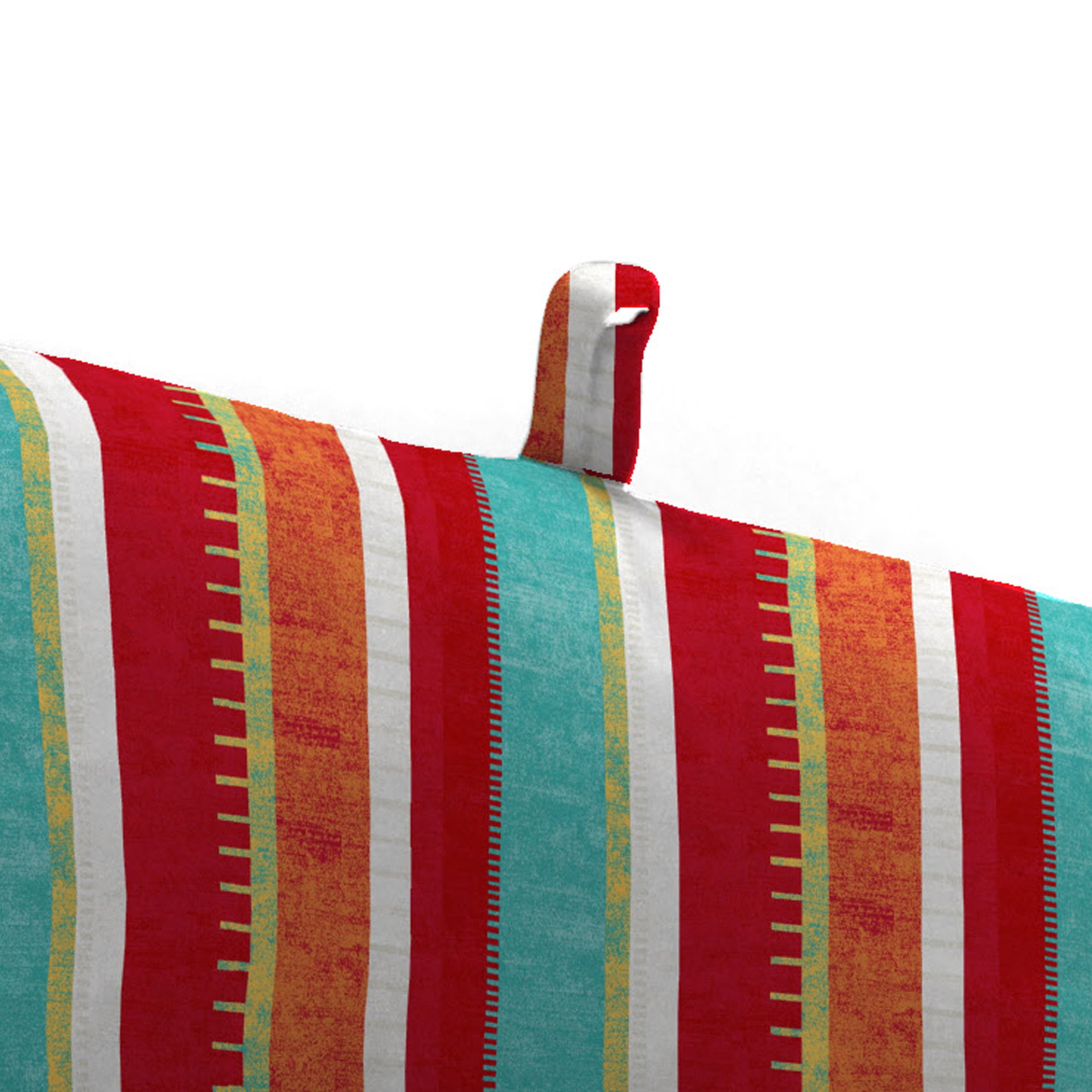 Jordan Manufacturing 72" x 22" Frawley Saxony Multicolor Stripe Rectangular Outdoor Chaise Lounge Cushion with Ties and Hanger Loop