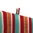thumbnail image 4 of Jordan Manufacturing 72" x 22" Frawley Saxony Multicolor Stripe Rectangular Outdoor Chaise Lounge Cushion with Ties and Hanger Loop, 4 of 12