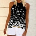 thumbnail image 2 of Mujeres Casual Impreso Sin Mangas Halter Sin Tirantes Cuello Redondo Jersey Blusa Tops Wmkox8yi  bvn3700, 2 of 8