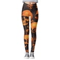 thumbnail image 3 of Halloween Leggings for Women Elastic High Waist Slim Fit Funny Spooky Print Lifting Tights Pants Workout Yoga Pants, 3 of 5