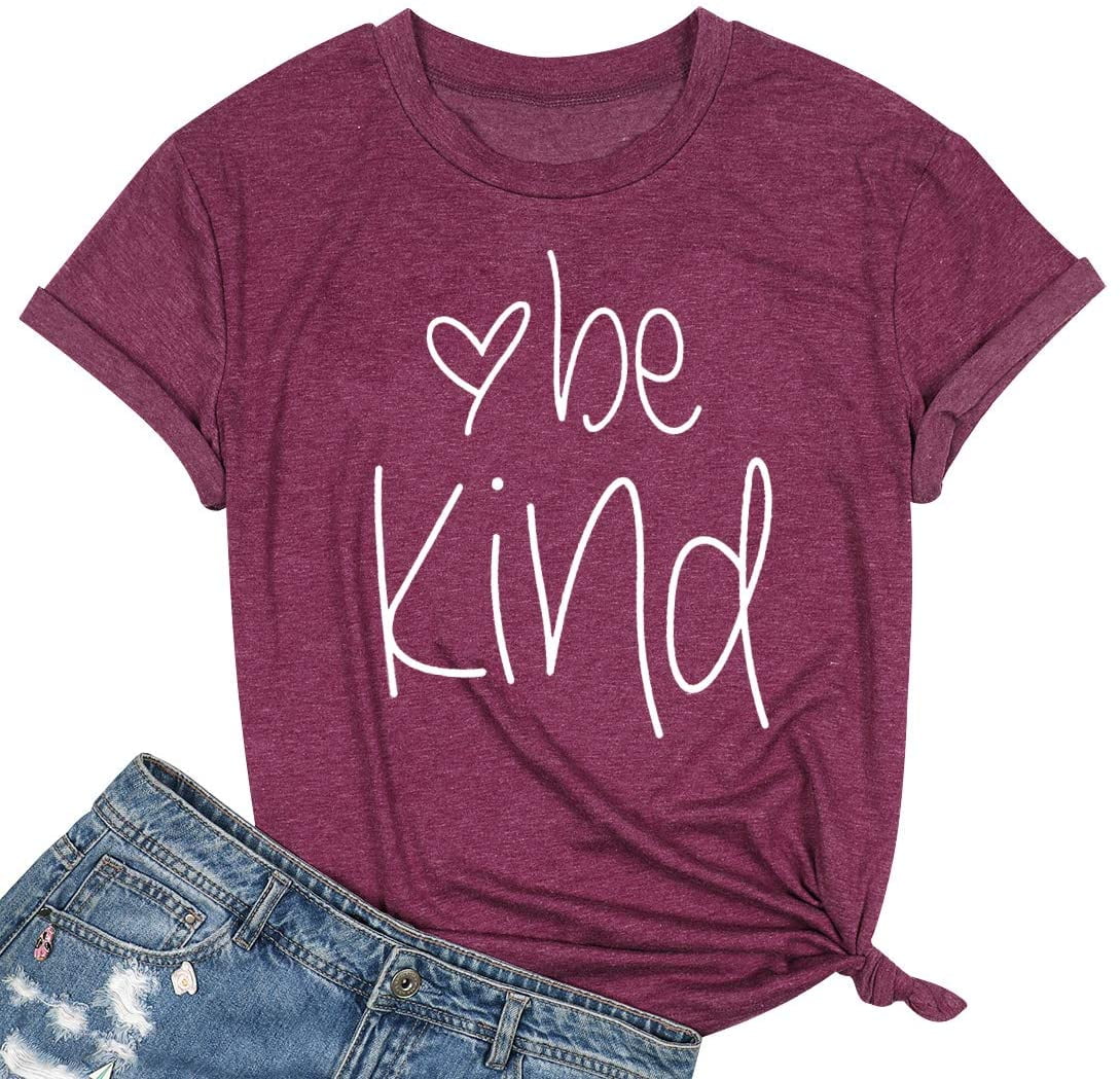 VILOVE Womens Be Kind T Shirt Cute Graphic Blessed Shirt Funny