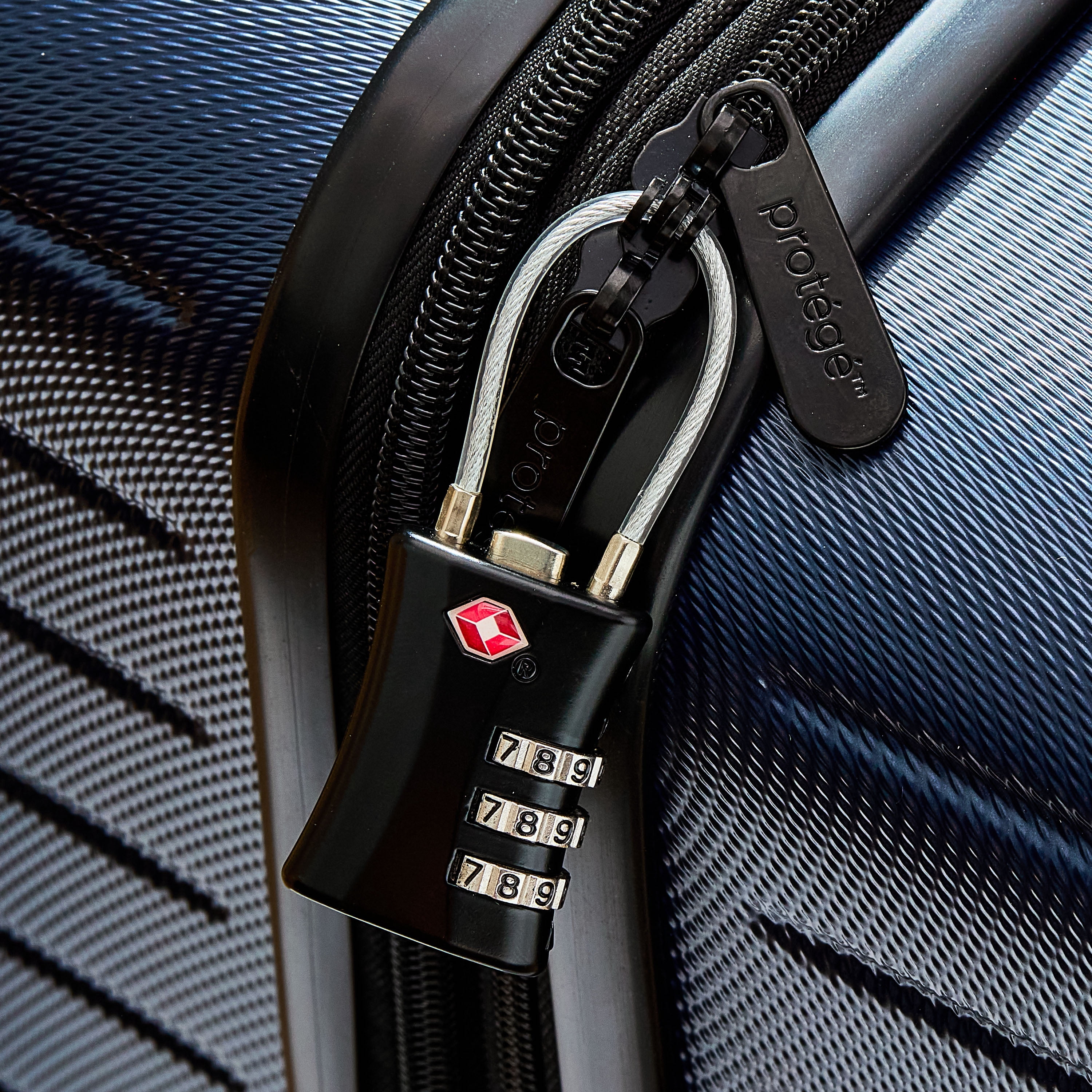 Protege TSA Approved 3 Dial Combination Cable Luggage Lock