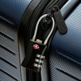 thumbnail image 3 of Protégé 3 Dial Combination Travel Flex Cable Luggage Lock, Zinc Alloy, TSA Approved, Black, 3 of 6