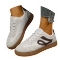 thumbnail image 3 of NOKIO Women's Retro Sneakers Fashion 𝖫a𝖼e Up Athlet𝗂c Shoes Casual Non-S𝗅ip Walking Shoes Lightweight Daily Walking Shoes for Back to College, 3 of 8