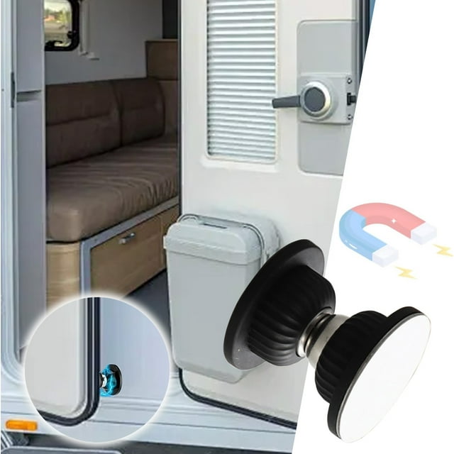 Danhjin Door Catch Rv Magnetic Door Catch With Adhesives Easy To Install Campertrailer Door Holders Sturdy Stopper for Rv Accessories 1 Pack