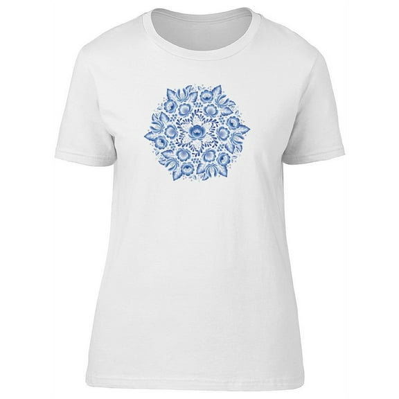 Cute Blue Flowers Collage Tee Women's -Image by Shutterstock