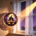 thumbnail image 5 of Halloween Window Decorations, Acrylic Suncatcher Hanging Ornament, Moon Bat Spooky Castle Print Home Wall Art Decor for Living Room Bedroom Holiday Party, 7.87 in, 5 of 7