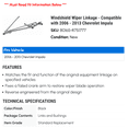 thumbnail image 2 of Windshield Wiper Linkage - Compatible with 2006 - 2013 Chevy Impala 2007 2008 2009 2010 2011 2012, 2 of 2
