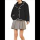 thumbnail image 2 of Abrigo Holgado y Grueso de Lana de Cordero con Solapa y Larga para Mujer, Estilo Moderno, para Otoño e Invierno. Negro XXL, 2 of 7