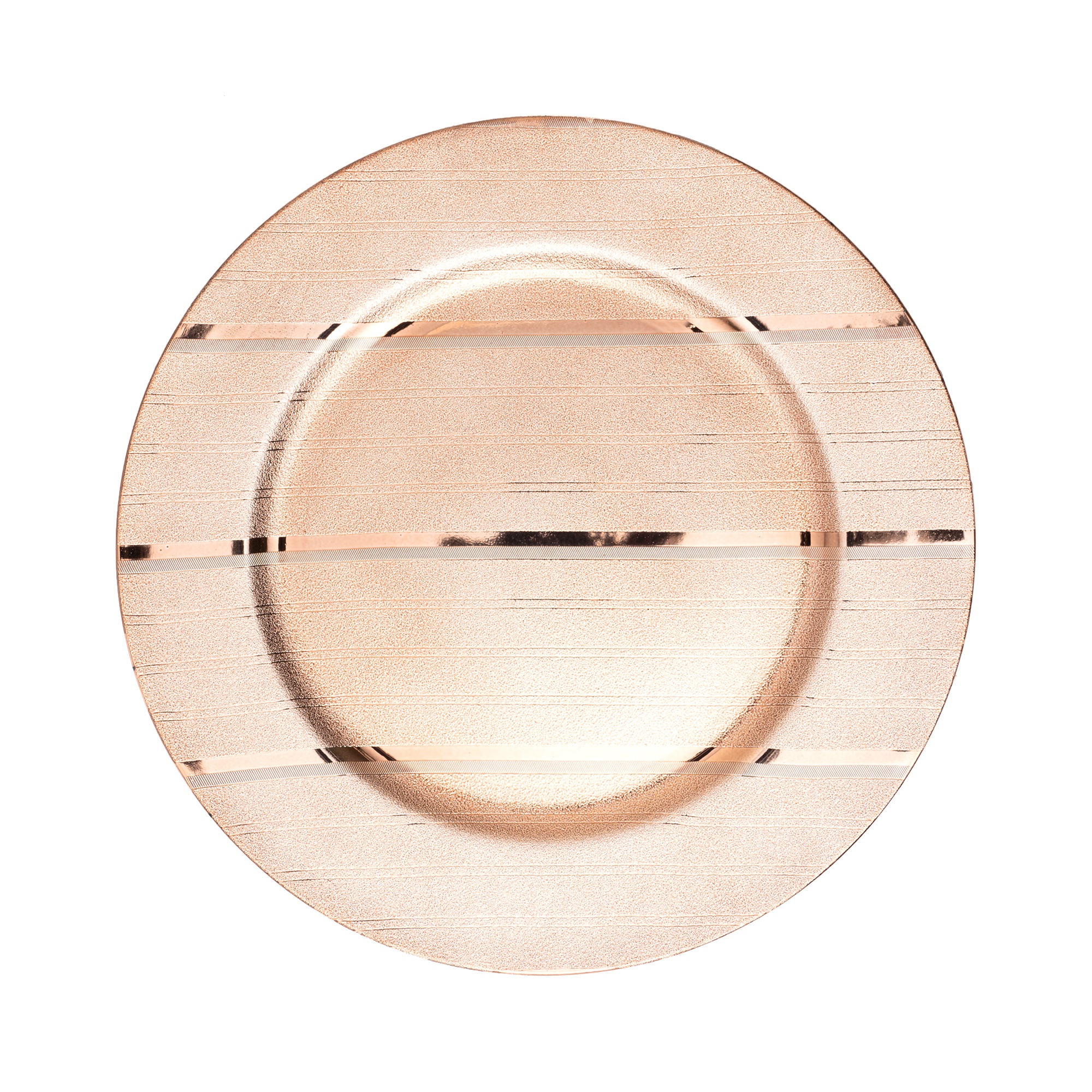 Simply Elegant 13" Plastic Charger Plates (6Pack) Round, Shiny Subtle