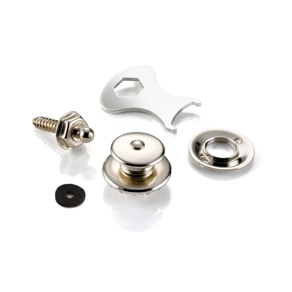 LOXX 13605 Strap Lock System for Electric Guitar/Bass (Nickel)