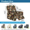 thumbnail image 7 of FKELYI Daisy Floral Mushroom Print Reclining Chair Cover for Single Seat Recliner Chair Fitted Couch Covers for Lazyboy Lounge Chair 4 Pcs Armchair Protector Cover, 7 of 7