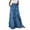 Blue, variant on Womens Long Boho Flowers High Elastic Waist With Pockets And Belt Maxi Skirt Pleated Skirt Beach Casual Checke Tight Bikini plus Size Skirts for Women 2x Leather Pleated Red M