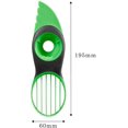thumbnail image 2 of Coupe-avocat, coupe-avocat 3 en 1 coupe-fruits verts coupe-cuisine éplucheur de fruits pour économiseur d'avocat frais dans la cuisine domestique, 2 of 5