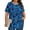 Dark Blue Floral, variant on Fantaslook Womens Plus Size Tops Tunic Short Sleeve Shirts Floral Blouses Loose Summer Tops