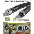 thumbnail image 3 of YILOSF-Garden Hose, Lightweight, Ultra Flexible, Durable, Kink-Free Water Hose - Made of TPU, Drinking Water Safe Material, Non-Shrinking, Easy to Store, All-Weather, Black (25 FT), 3 of 4