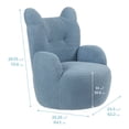 thumbnail image 2 of ECR4Kids Teddy Bear Sherpa Toddler Chair, 14in Seat Height, Furniture, Peacock Blue, 2 of 9
