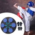 thumbnail image 2 of Máquina de boxeo electrónica para práctica en gimnasio en casa, luz RGB, objetivo electrónico de pared Guante negro con almohadilla azul, 2 of 5