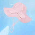 thumbnail image 2 of Hjtefg Baby Bonnet - Lace-Trimmed Bucket Hat for Girls, Breathable Sun Hat with Wide Brim, Elegant Korean-Style Headwear for Toddlers, Comfortable Kids' Headwear,Color: Pink Size: 50, 2 of 9