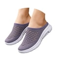 thumbnail image 3 of AJGRHE Women's Casual Shoes Casual On Sneakers Breathable Mesh Toe Cover Summer Walking Shoes Soft Sole Outdoor Loafers Purple 42, 3 of 9